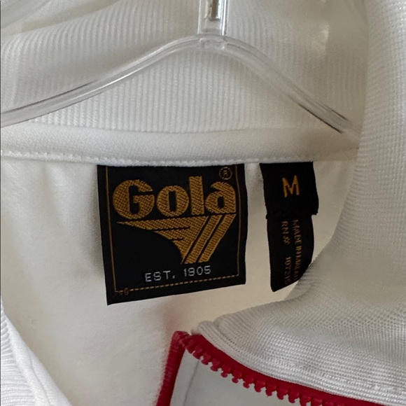 Gola White Jacket with Red Accents - Picture 2 of 9